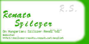 renato szilczer business card